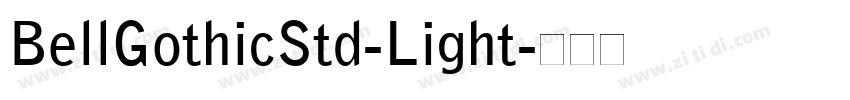 BellGothicStd-Light字体转换