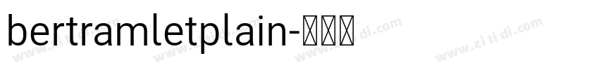 bertramletplain字体转换