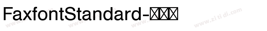 FaxfontStandard字体转换