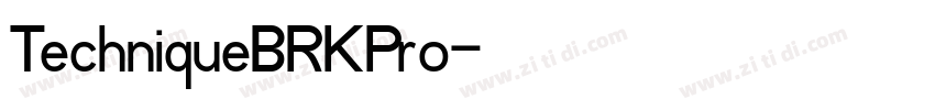 TechniqueBRKPro字体转换