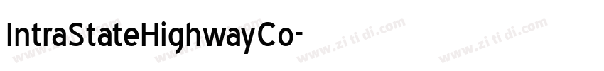 IntraStateHighwayCo字体转换