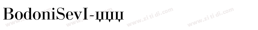 BodoniSevI字体转换