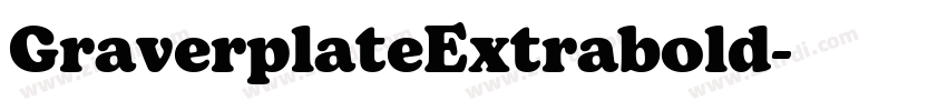 GraverplateExtrabold字体转换