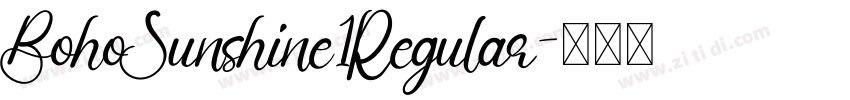 BohoSunshine1Regular字体转换