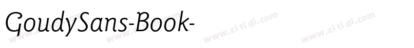 GoudySans-Book字体转换