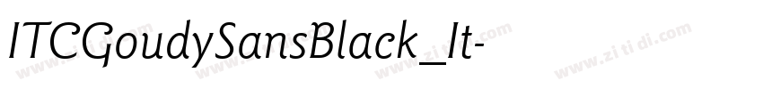 ITCGoudySansBlack_It字体转换