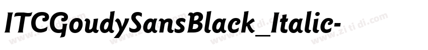 ITCGoudySansBlack_Italic字体转换