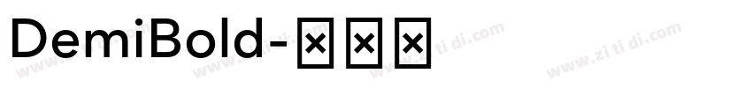 DemiBold字体转换