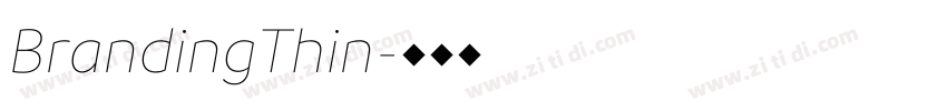 BrandingThin字体转换