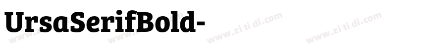 UrsaSerifBold字体转换