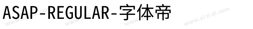 ASAP-REGULAR字体转换