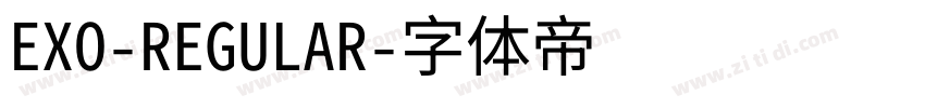 EXO-REGULAR字体转换