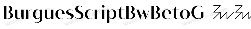 BurguesScriptBwBetoG字体转换