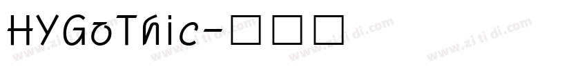 HYGoThic字体转换