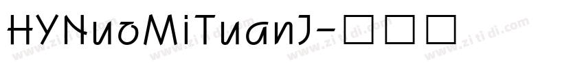 HYNuoMiTuanJ字体转换
