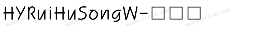 HYRuiHuSongW字体转换