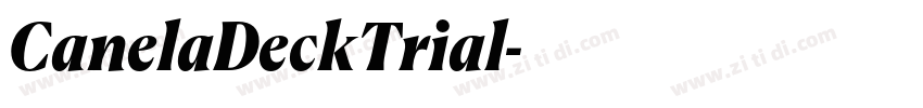 CanelaDeckTrial字体转换