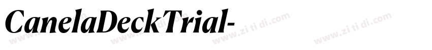 CanelaDeckTrial字体转换