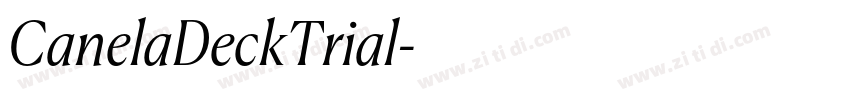 CanelaDeckTrial字体转换