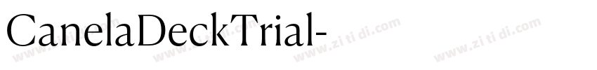 CanelaDeckTrial字体转换