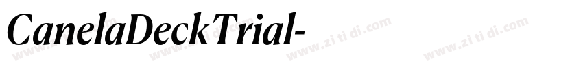 CanelaDeckTrial字体转换