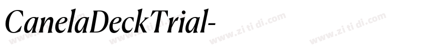 CanelaDeckTrial字体转换