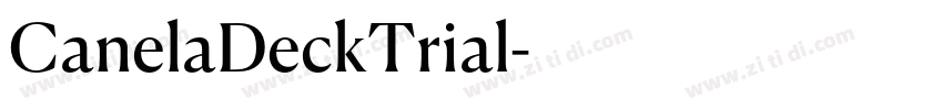 CanelaDeckTrial字体转换