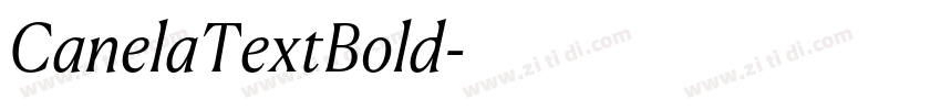 CanelaTextBold字体转换