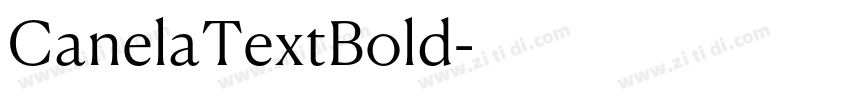 CanelaTextBold字体转换