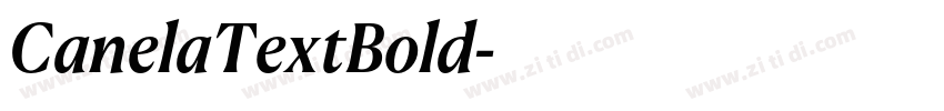 CanelaTextBold字体转换