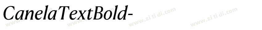 CanelaTextBold字体转换