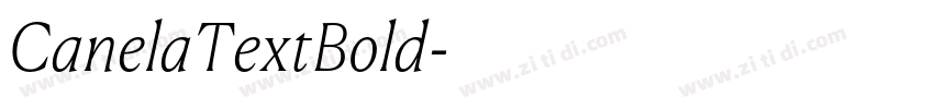 CanelaTextBold字体转换