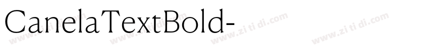 CanelaTextBold字体转换