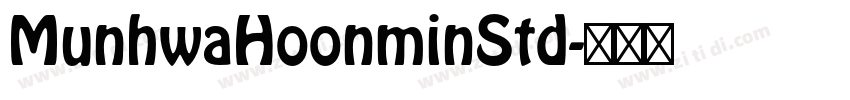 MunhwaHoonminStd字体转换
