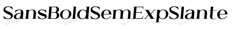 SansBoldSemExpSlante字体转换