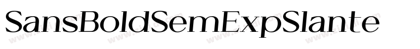SansBoldSemExpSlante字体转换