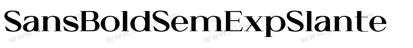 SansBoldSemExpSlante字体转换
