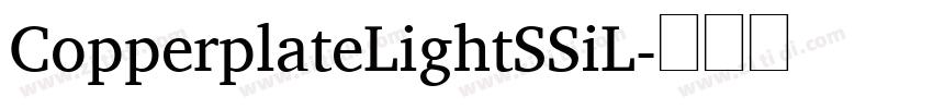 CopperplateLightSSiL字体转换
