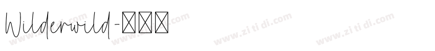 Wilderwild字体转换
