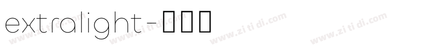 extralight字体转换