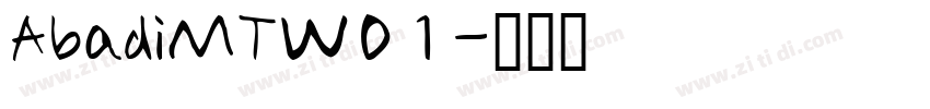AbadiMTW01字体转换