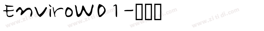 EnviroW01字体转换
