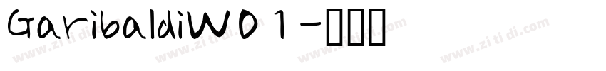 GaribaldiW01字体转换