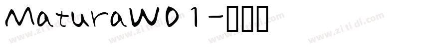 MaturaW01字体转换
