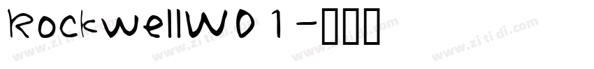 RockwellW01字体转换