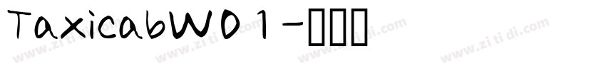 TaxicabW01字体转换
