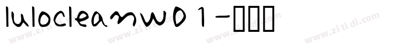 lulocleanw01字体转换