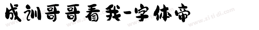 成训哥哥看我字体转换