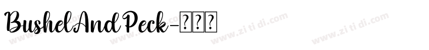 BushelAndPeck字体转换