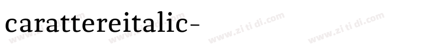 carattereitalic字体转换